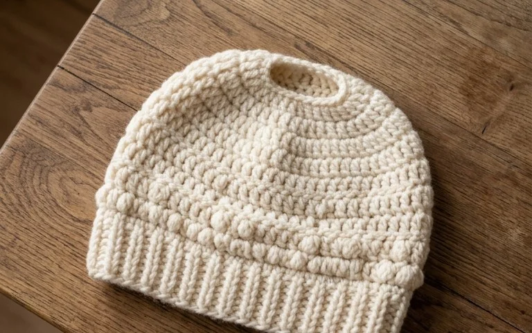 Messy Bun Beanie häkeln: Kostenlose Anleitung für Anfänger