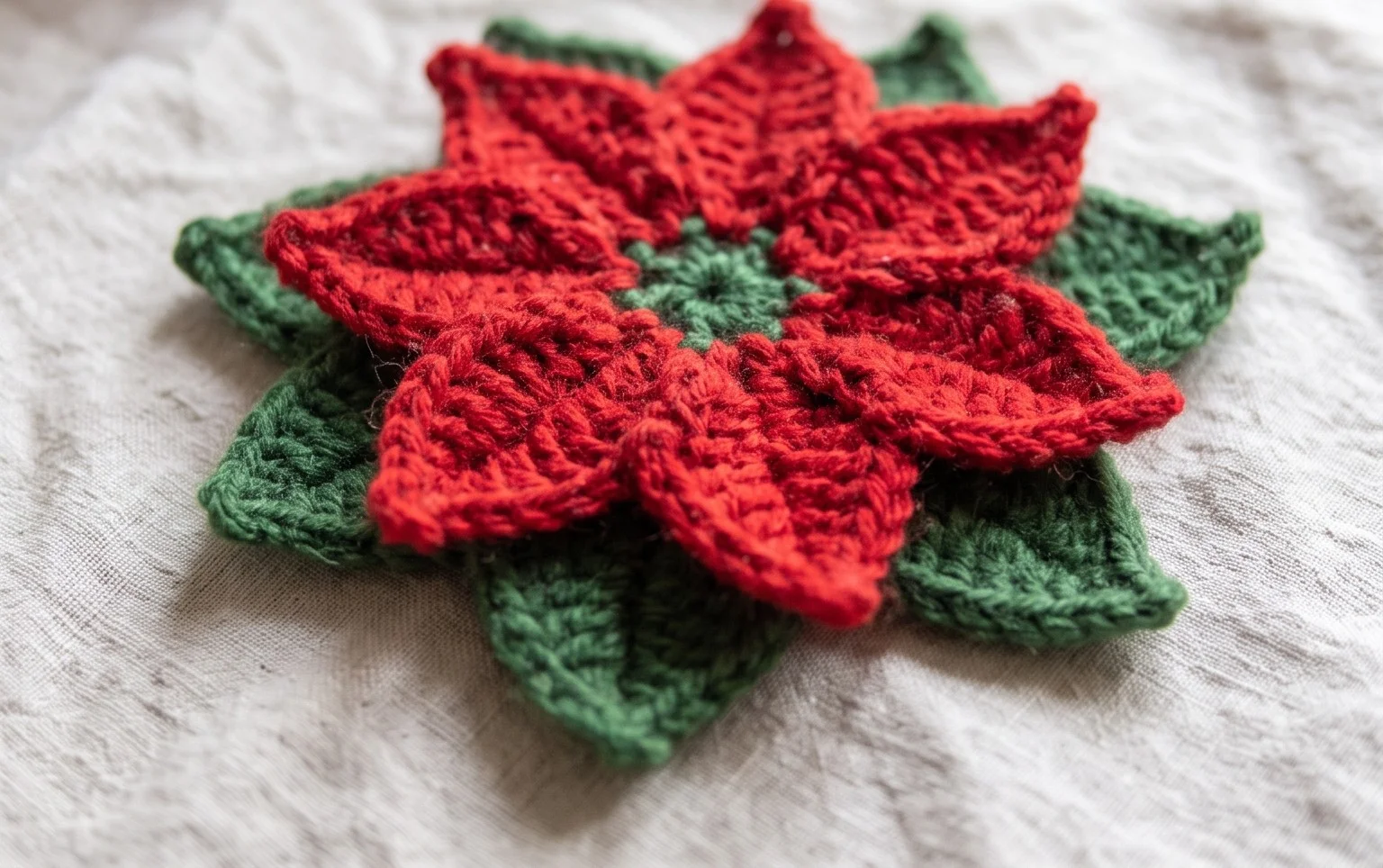 Star Flower Poinsettia Free Crochet Patterns