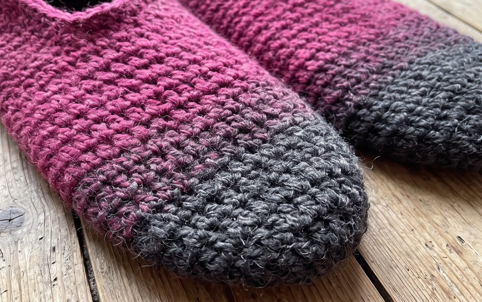 Crochet Star Gazer's Slipper Socks - Free One Skein Pattern